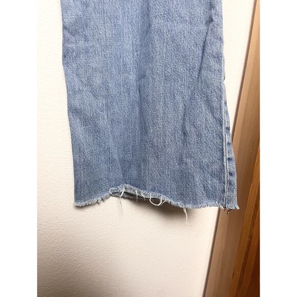 GRLFRND Carla Wide Leg Flare Distressed Jeans Women’s Sz 27 Gonna Fly Now - Picture 8 of 10